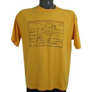 Vintage 80s Understanding Computer Technology Satire Single Stitch T-Shirt XL